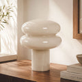 Tino - Lampe à poser ronde en verre ø20cm - Beige - 1