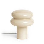 Tino - Lampe à poser ronde en verre ø20cm - Beige - 2