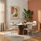 Linda - Lot de 2 chaises en tissu et métal pieds beige - Beige - 1