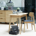 Orr - Lot de 2 chaises en bois et simili - Noir - 1