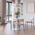 Arno - Lot de 2 chaises en tissu et métal - Gris clair - 1
