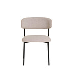 Mira - Lot de 2 chaises en tissu bouclette et métal - Beige - 2