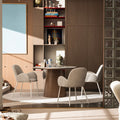 Théodore - Lot de 2 fauteuils de table en tissu et métal - Gris chiné - 1