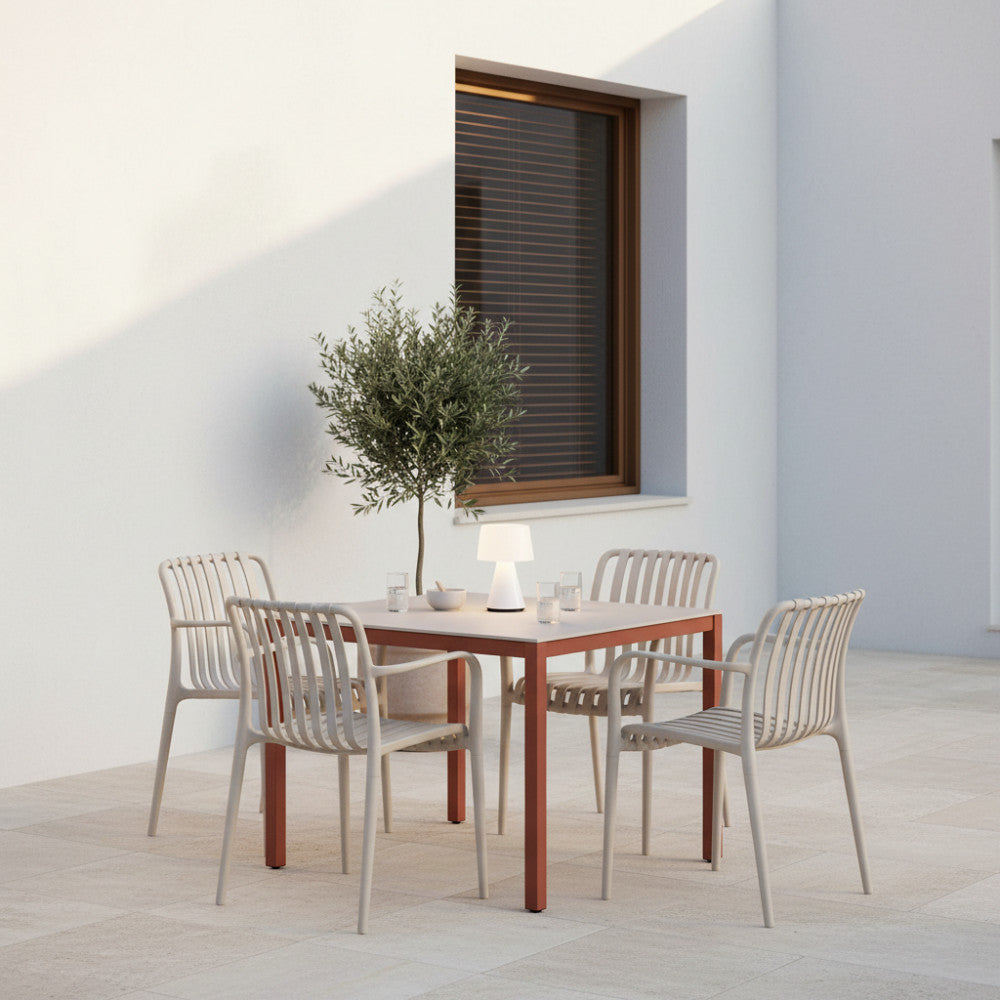 Brano - Lot de 2 fauteuils de jardin en résine - Beige - 1