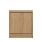 Modulair - Meuble TV 1 porte en bois L40cm - Bois clair - 2
