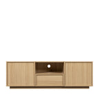 Joy - Meuble tv 2 portes en bois L140cm - Bois clair - 2