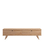 Yara - Meuble TV 2 portes en bois L160cm - Bois clair - 2