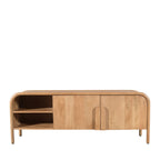 Bali - Meuble TV 2 portes en bois massif L150cm - Bois clair - 2