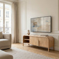 Bali - Meuble TV 2 portes en bois massif L150cm - Bois clair - 1