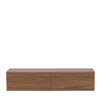 Frihamn - Meuble TV suspendu 2 tiroirs en bois L160cm - Bois foncé - 2