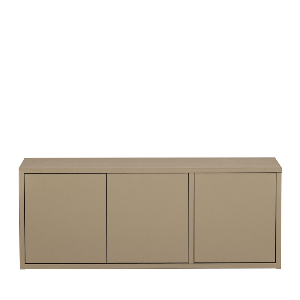 Turner - Meuble TV 3 portes en bois L120cm - Beige - 2