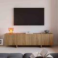 Nicole - Meuble TV 4 portes en bois 180cm - Bois foncé - 1