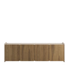 Enara - Meuble TV 4 portes en bois L180cm - Bois foncé - 2