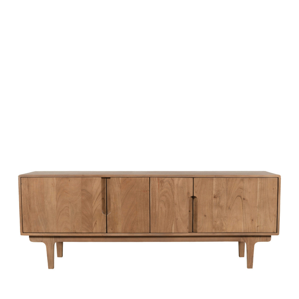 Bogor - Meuble tv 4 portes en bois massif L150cm - Bois - 2