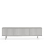 Sierra - Meuble TV en bois 3 portes L180cm - Gris clair - 2