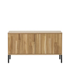 New Gravure - Meuble TV 2 portes en bois L100cm - Bois clair - 2