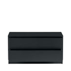 Finca - Meuble TV en bois massif de pin L75cm - Noir - 2