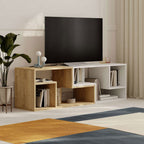 Flex - Meuble TV d'angle modulable en bois L145cm - Blanc - 1