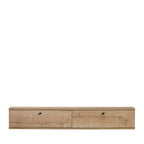 Yara - Meuble tv suspendu 2 portes en bois L160cm - Bois clair - 2