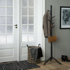 Hooky - Porte-manteaux en bois H176cm - Noir - 1