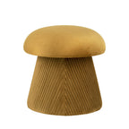 Hampton - Pouf champignon en velours ø39cm - Ocre - 2