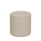 Ejby - Pouf rond en tissu bouclette ø34cm - Beige - 2