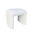 Full - Pouf en tissu bouclette - Blanc - 2