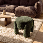 Nolan - Pouf en tissu - Vert olive - 1