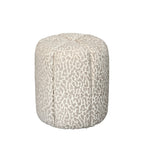 Flower - Pouf en tissu imprimé léopard ø 38cm - Beige - 2