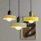 Opaco Grato - Suspension en métal avec abat-jour cylindrique - Jaune - 1
