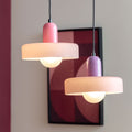 Opaco Grato - Suspension en métal avec abat-jour cylindrique - Lilas - 1