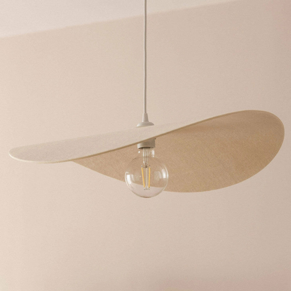 Mae - Suspension organique en feutre 60x30cm - Beige - 2