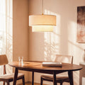 Punta - Suspension ronde en lin ø45cm - Beige - 1