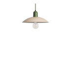 Yvonne - Suspension ronde en métal finition brillant ø35cm - Beige - 2