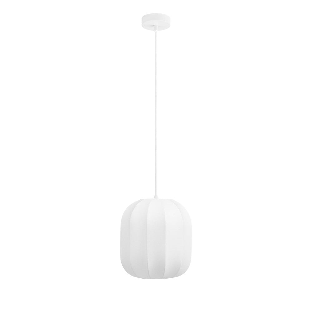 Conventry - Suspension ronde en soie ø25cm - Blanc - 2