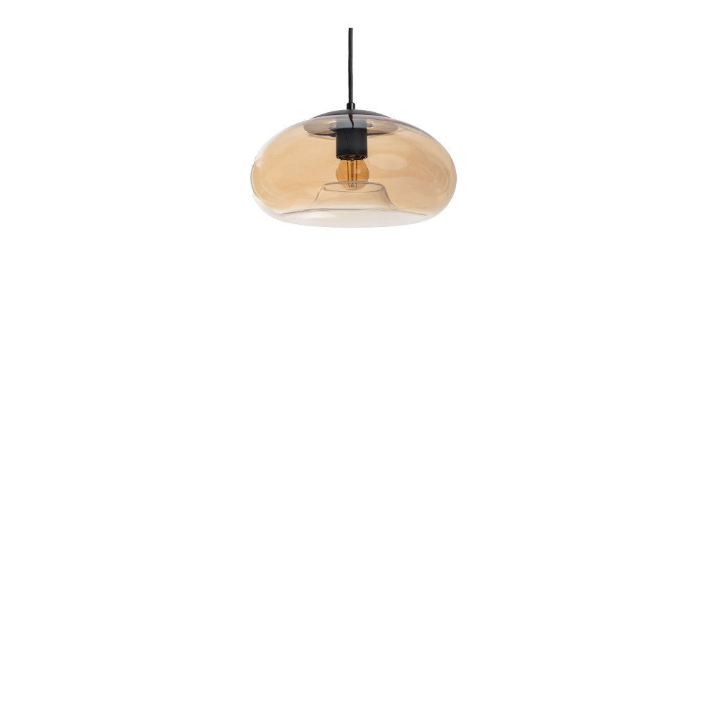 Evo - Suspension ronde en verre ø28cm - Verre ambré - 2