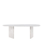 Gronvik - Table à manger 10 personnes organique effet marbre - Gris clair - 2