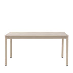 Alcudia - Table à manger 6 personnes en céramique et métal - Beige - 1