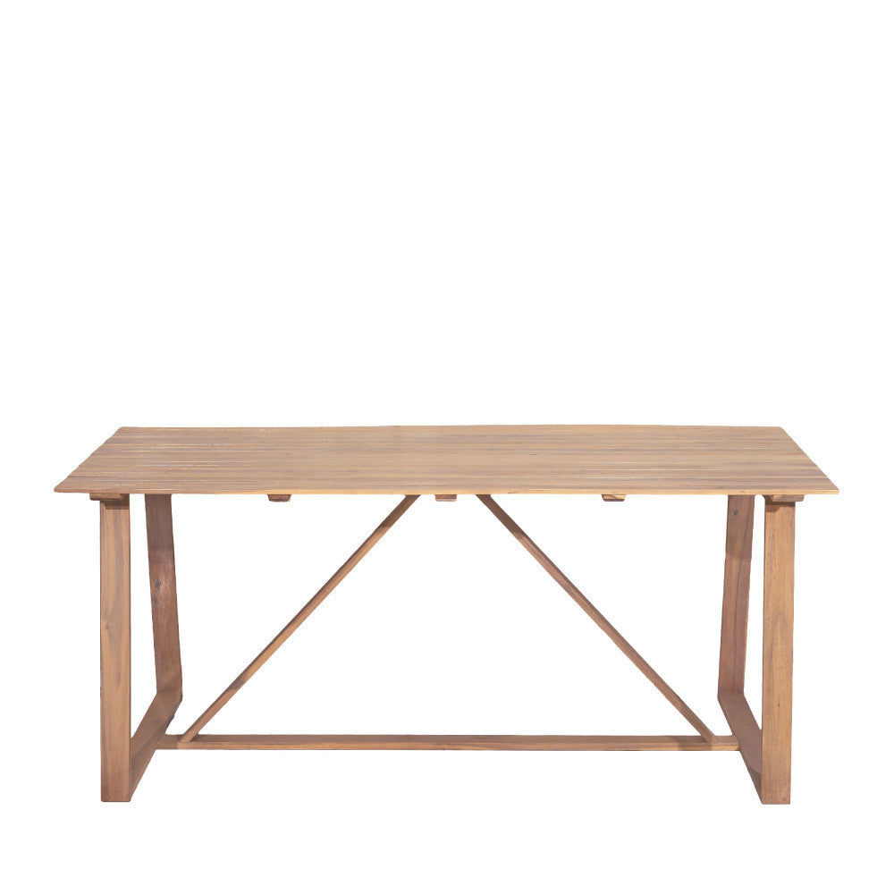 Ava - Table à manger de jardin 6 personnes en bois - Bois clair - 2