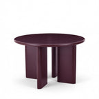 Pyranth - Table à manger ronde 4 personnes en bois - Prune - 2