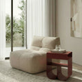 Curl - Table d'appoint / chevet en métal H 48 cm - Bordeaux - 1