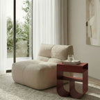Curl - Table d'appoint / chevet en métal H 48 cm - Bordeaux - 1