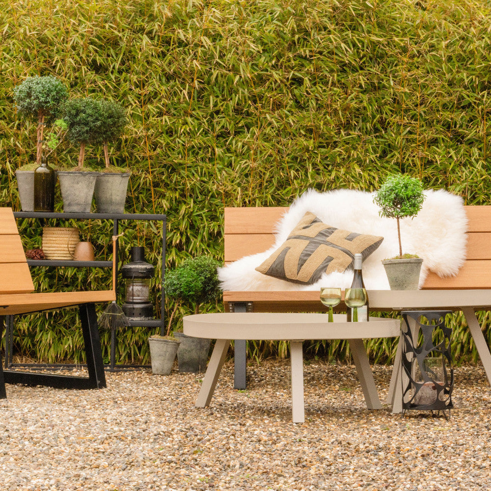 Sunny - Table d'appoint en métal ø60cm - Beige - 1