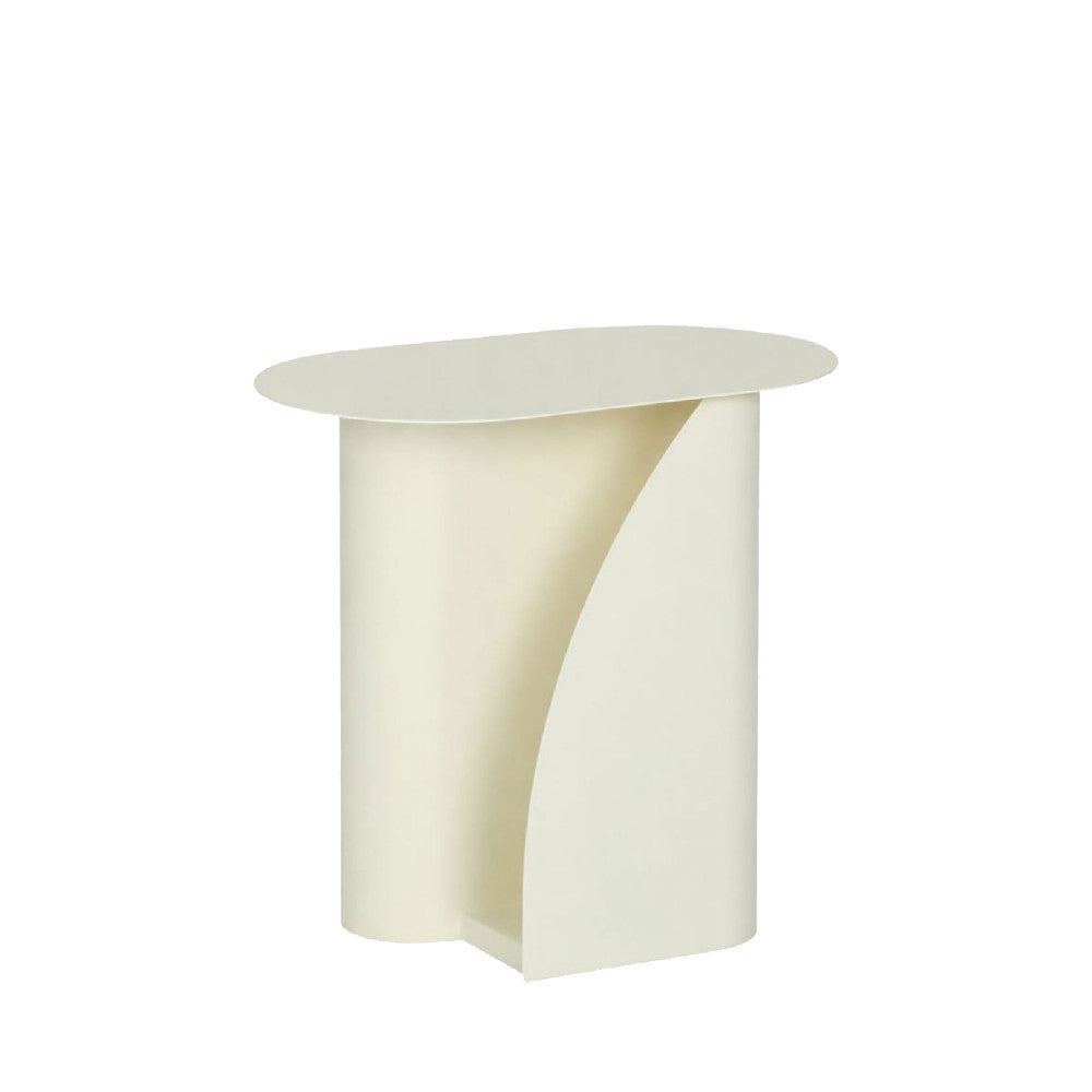 Wave - Table d'appoint en métal H 47 cm - Beige - 2