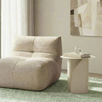 Wave - Table d'appoint en métal H 47 cm - Beige - 1