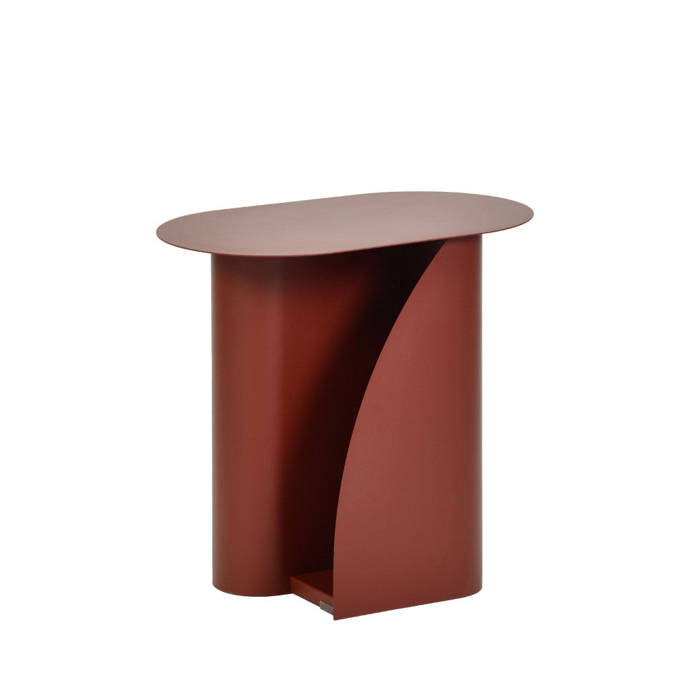 Wave - Table d'appoint en métal H 47 cm - Bordeaux - 2