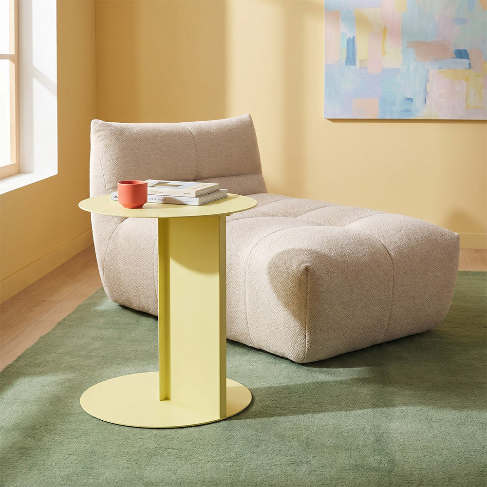 Jimy - Table d'appoint en métal H50cm - Jaune - 1