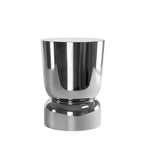Lola - Table d'appoint ronde en métal ø32,5cm - Chrome - 2