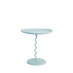 Zigzag - Table d'appoint ronde en métal ø40cm - Bleu - 2