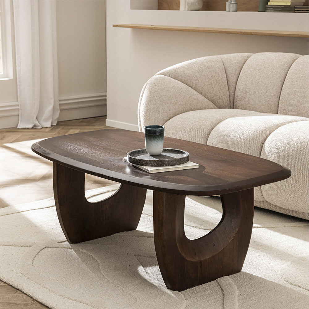 Sinjai - Table basse en bois - Bois foncé - 1